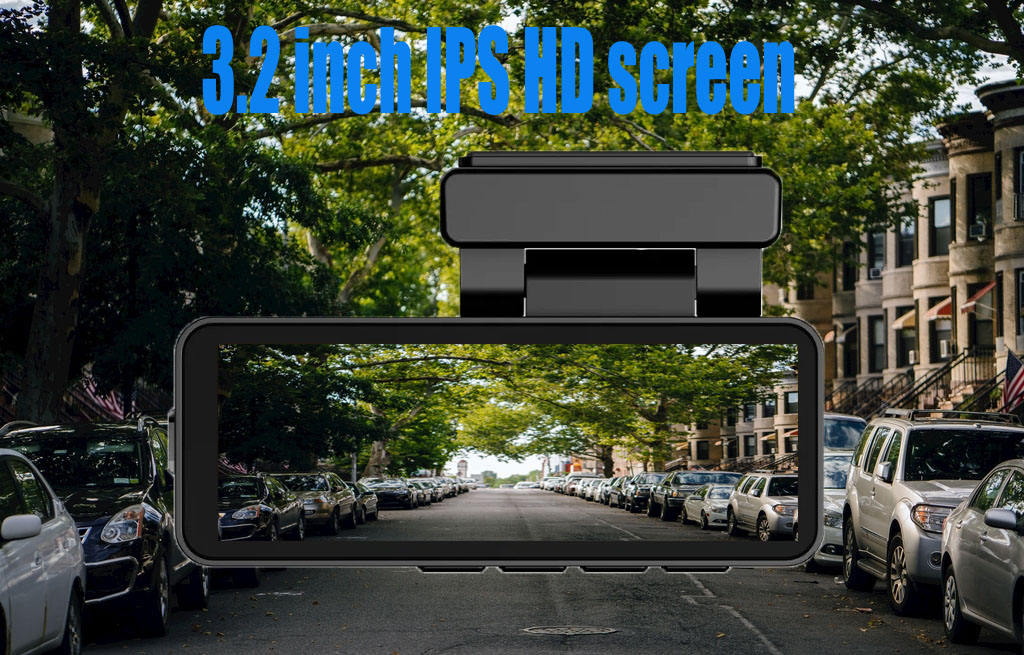 New 3.2Inch Dash Cam Dual Lens Ultra HD Real 4K Car DVR Camera WIFI GPS Rear View Night Vision WDR Video Recorder 24H Parking